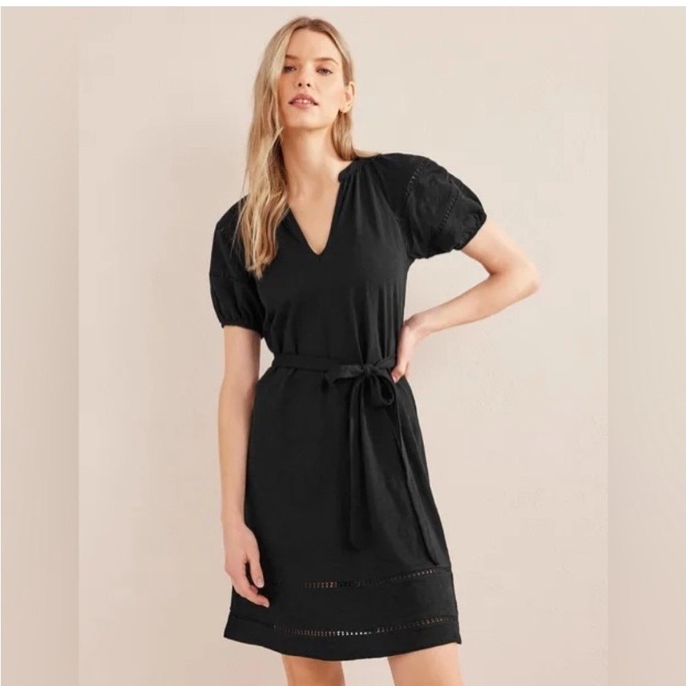 BODEN Eyelet Puff Sleeve Dress